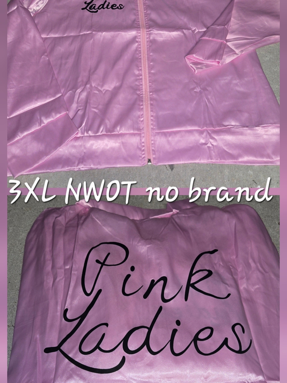 Pink Ladies Satin Zip-Up Jacket - Pink